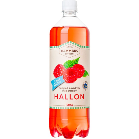 Läsk Hallonsoda Utan Socker 8x100cl PET